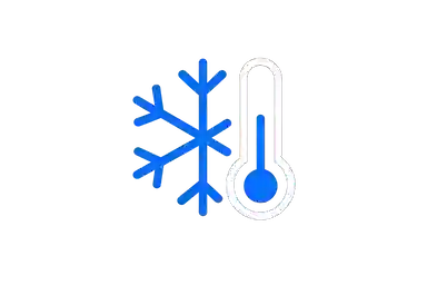 Blue freeze-thaw cycle icon representing Ontario temperature fluctuations affecting foundation stability