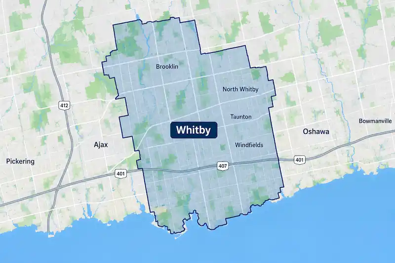 basement waterproofing whitby map location