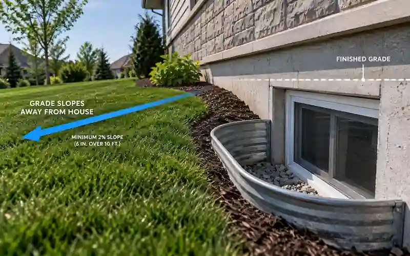 window well and drain ontario proper grading